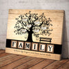 50882-Personalized Gift For Parents, Family Tree Wall Art, Meaningful Family Anniversary Gift Canvas H1