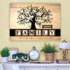50885-Personalized Gift For Parents, Family Tree Wall Art, Meaningful Family Anniversary Gift Canvas H2