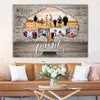 50901-Personalized Gift For Parents, Family Tree Custom Photo Wall Art, Meaningful Family Anniversary Gift Canvas H1