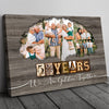 50932-Personalized 50th Anniversary Gift For Parents, Gold Anniversary Gift, Custom Photo Parents Canvas H2