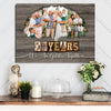 50928-Personalized 50th Anniversary Gift For Parents, Gold Anniversary Gift, Custom Photo Parents Canvas H0