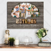 50926-Personalized 50th Anniversary Gift For Parents, Gold Anniversary Gift, Custom Photo Parents Canvas H0