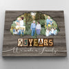 50997-Personalized 55th Anniversary Gift For Parents, Emerald Anniversary Gift, Custom Photo Parents Canvas H1