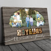 50993-Personalized 55th Anniversary Gift For Parents, Emerald Anniversary Gift, Custom Photo Parents Canvas H0