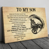51024-Gift For Son From Dad, Motocross Son Gift, On This Ride Dirt Bike Canvas H0