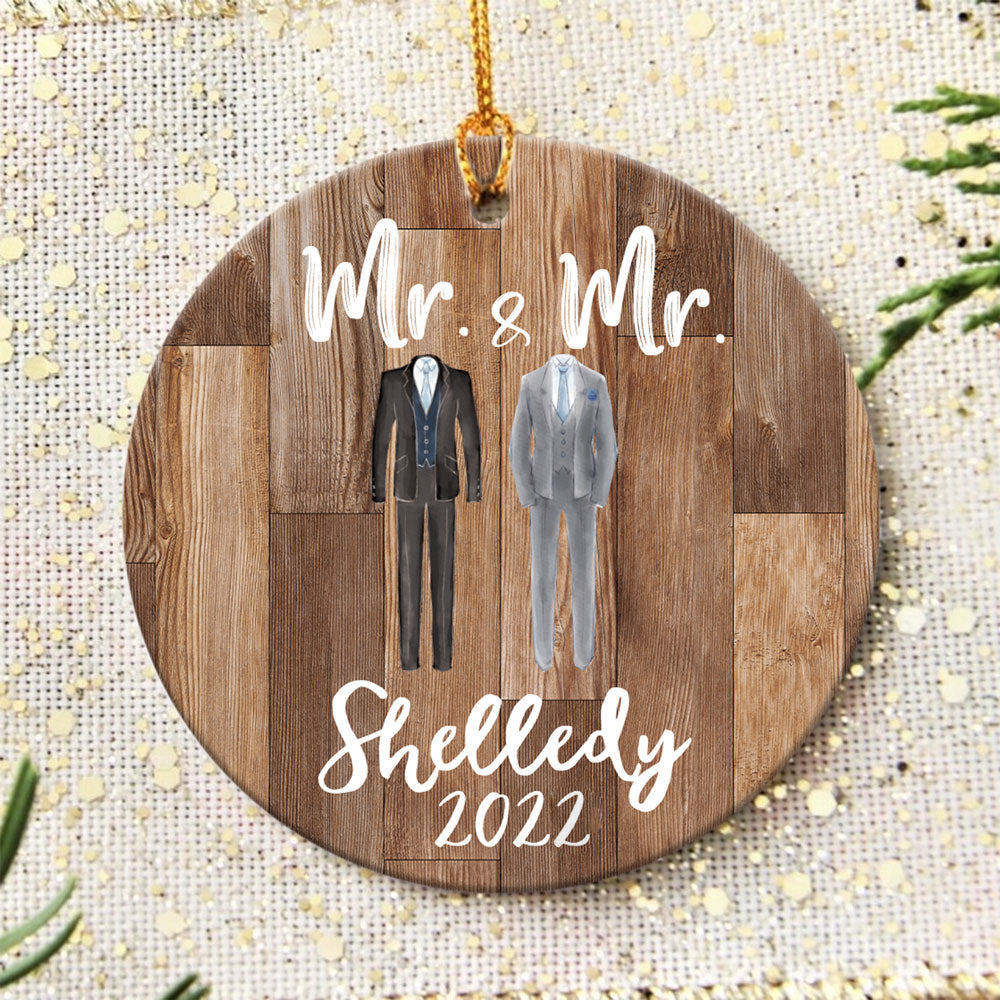 Personalized Our First Christmas Married Ornament, Mr Mrs Ornament