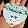 Personalized Beach Wedding, First Christmas Married Ornament, Wedding Gift, Mr and Mrs Ornament