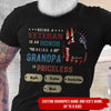 Being A Veteran Is An Honor Being A Grandpa Is Priceless Personalized Shirt