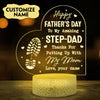 73347-Happy Father&#39;s Day Amazing Step Dad Personalized Night Light H0