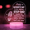 Happy Father&#39;s Day Amazing Step Dad Personalized Night Light