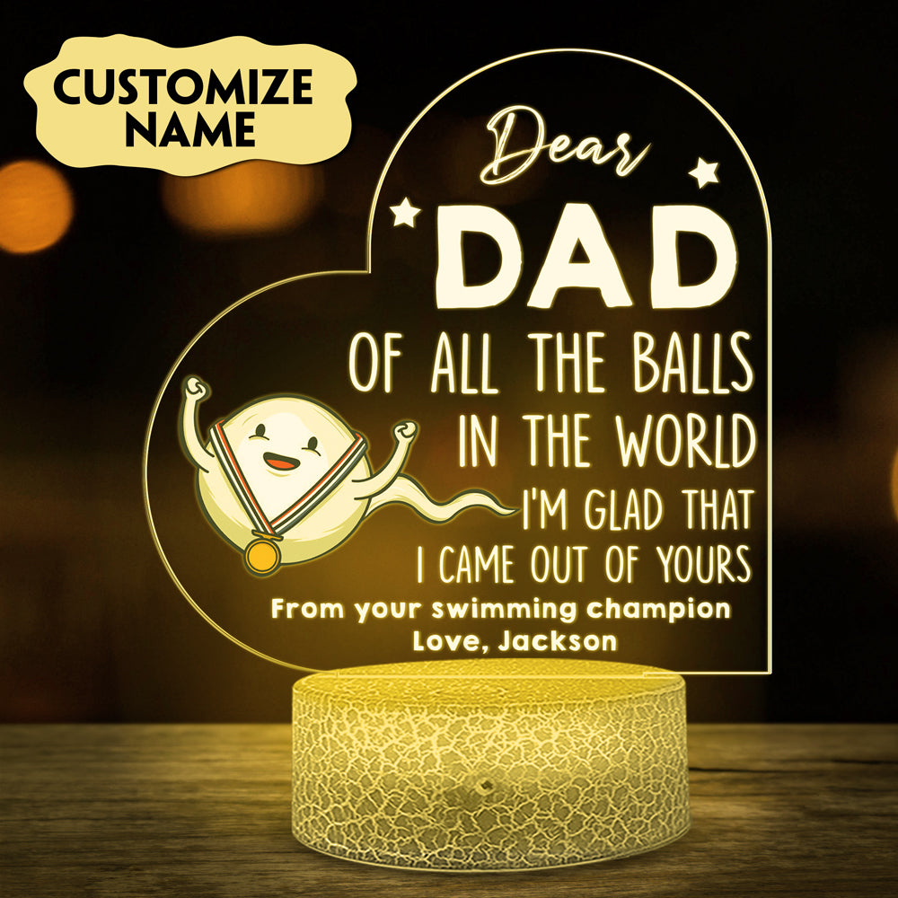 72986-Happy Father's Day Swimming Champion Personalized Night Light H2