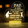 Dad From Daughter From Financial Burnden Personalized Night Light