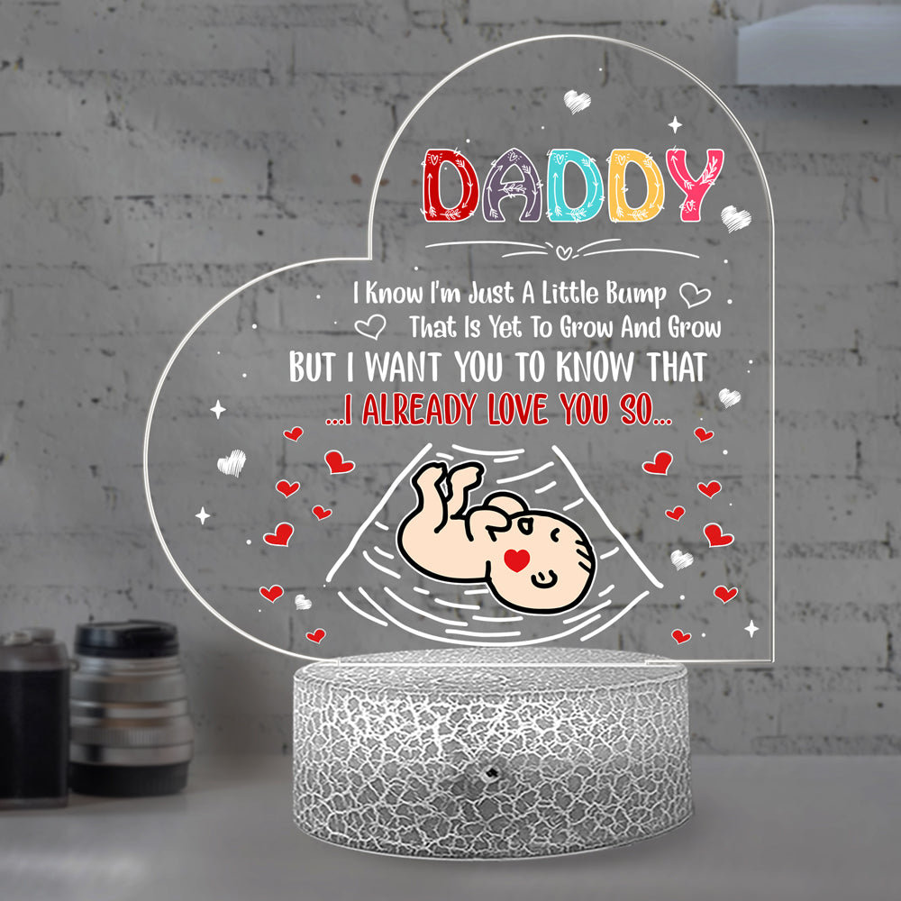 72948-Father's Day In Mommy's Tummy Personalized Night Light H0