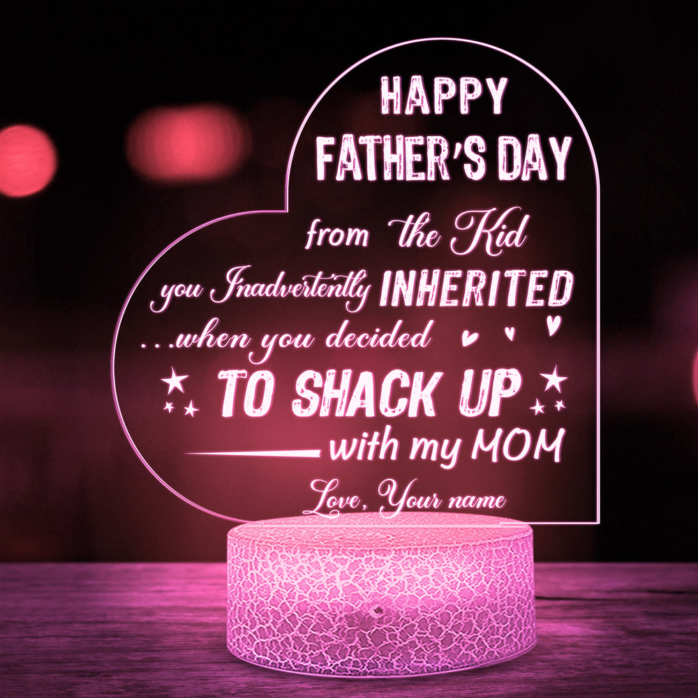 73041-Father's Day Inherited Kid Shacking Up Personalized Night Light H0