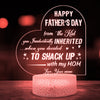 Father&#39;s Day Inherited Kid Shacking Up Personalized Night Light