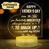 Father&#39;s Day Inherited Kid Shacking Up Personalized Night Light