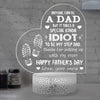 Happy Father&#39;s Day Kinda Idiot Stepdad Personalized Night Light