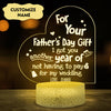 Happy Father&#39;s Day Not To Pay Wedding Personalized Night Light