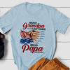 Father&#39;s Day Being Papa US Flag Hands Of Kids Personalized Shirt