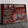 Father&#39;s Day To My Hunting Husband Gift From Wife Personalized Canvas