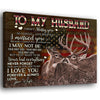 Father&#39;s Day To My Hunting Husband Gift From Wife Personalized Canvas