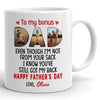 74691-Father&#39;s Day Step Dad Got My Back Daughter Personalized Image Mug H0