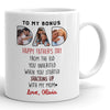74681-Father&#39;s Day Step Dad Gift From Inherited Kids Personalized Image Mug H3