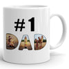 75010-Father&#39;s Day Number One #1 Dad World Best Dad Personalized Image Mug H1