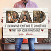 75727-Say Out Loud Favorite Child Gift for Dad Personalized Canvas H0