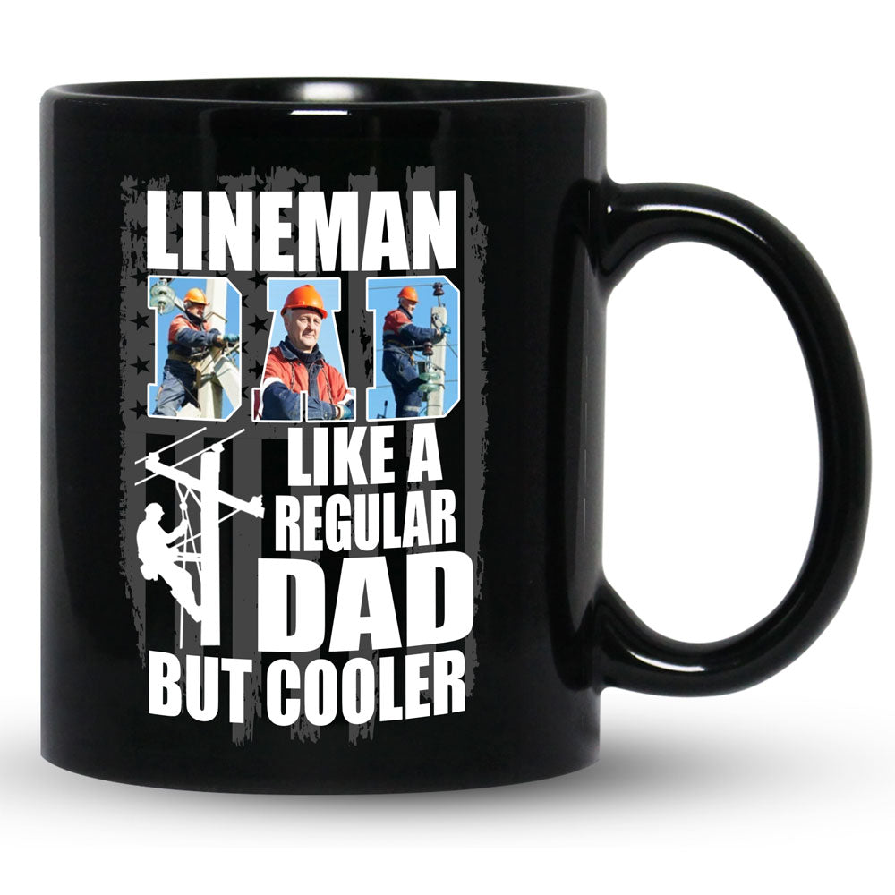 76732-Lineman Dad Regular But cooler Gift From Children Personalized Mug H5