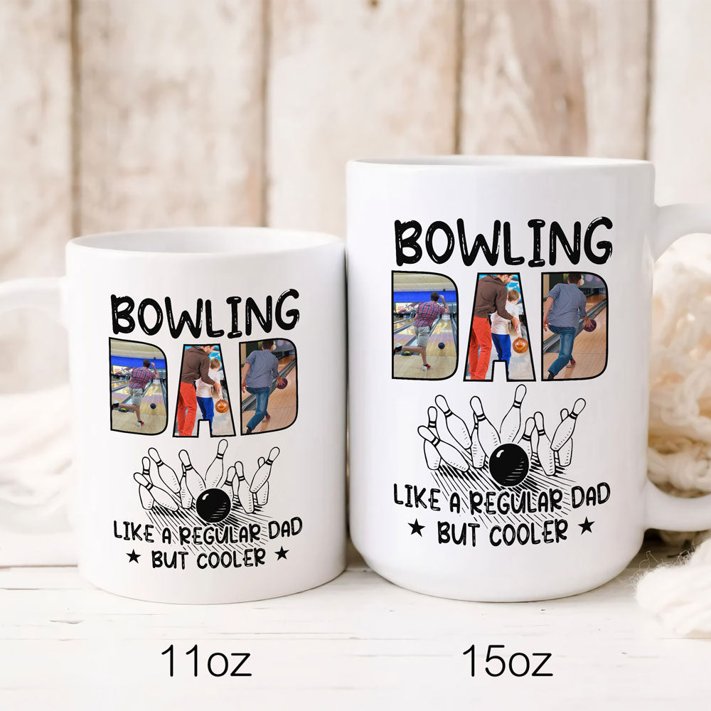 76743-Bowling Dad Regular But cooler Gift From Children Personalized Mug H1