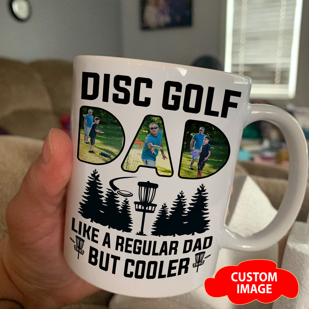 76876-Disc Golf Dad Regular But Cooler Gift From Children Personalized Mug H0