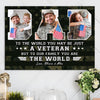 77082-Veteran To The World Family Gift For Dad Personalized Canvas H2