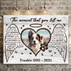 78498-Dog Pet Memorial The Moment That You Left Me Personalized Canvas H3
