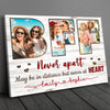 78505-BFF Gift For Bestie Never Apart Distance Not Heart Personalized Canvas H3