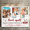 78504-BFF Gift For Bestie Never Apart Distance Not Heart Personalized Canvas H2