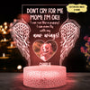 Dog Mom Gift Memorial Pet Don&#39;t Cry For Me Personalized Night Light