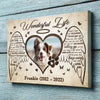 78872-Dog In Heaven Gift Pet Memorial Wonderful Life Personalized Canvas H1