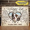 78879-Dog In Heaven Gift Pet Memorial Wonderful Life Personalized Canvas H3