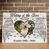 78878-Dog Waiting At The Door Gift Pet Memorial Personalized Canvas H3