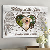 78875-Dog Waiting At The Door Gift Pet Memorial Personalized Canvas H2