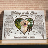 78871-Dog Waiting At The Door Gift Pet Memorial Personalized Canvas H1