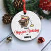Personalize Christmas Funny Ornament for Doglover, Happee Holiday Gift Ornamen