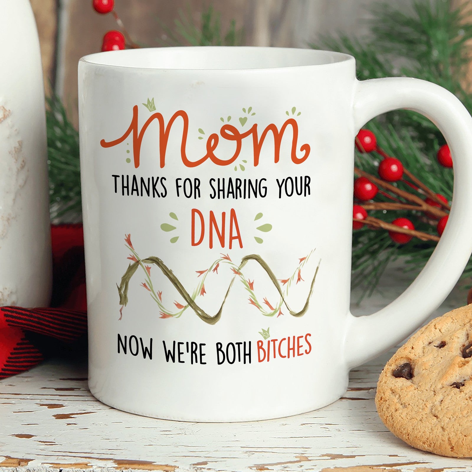 59586-Funny Mug for Mom, Christmas, Birthday Gift for Mom from Daughter Mug H0