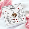 Personalized Wedding Anniversary We Are A Team For Him For Her Necklace Message Card