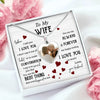 Personalized Wedding Anniversary Gift For Wife To My Wife Necklace Message Card