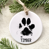 Personalized Pet Footprints Circle Ornament