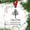 Personalized Memorial Always On My Mind Forever In My Heart Circle Ornament