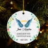 Personalized Memorial Always On My Mind Forever In My Heart Angel Wings Ornament