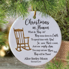 Personalized Christmas In Heaven They Will Be There Memorial Circle Ornament